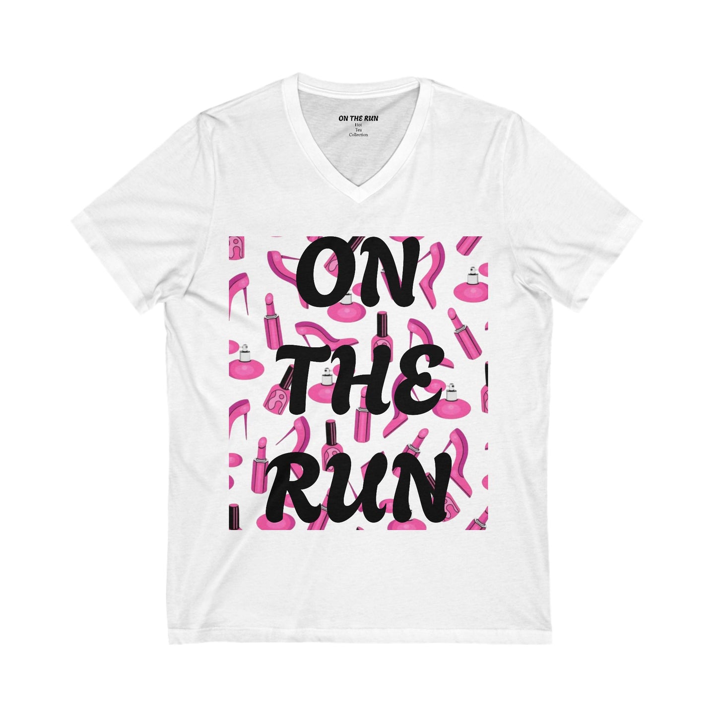 On The Run V-Neck Tee - Fun & Stylish Unisex Shirt for Active Lifestyles