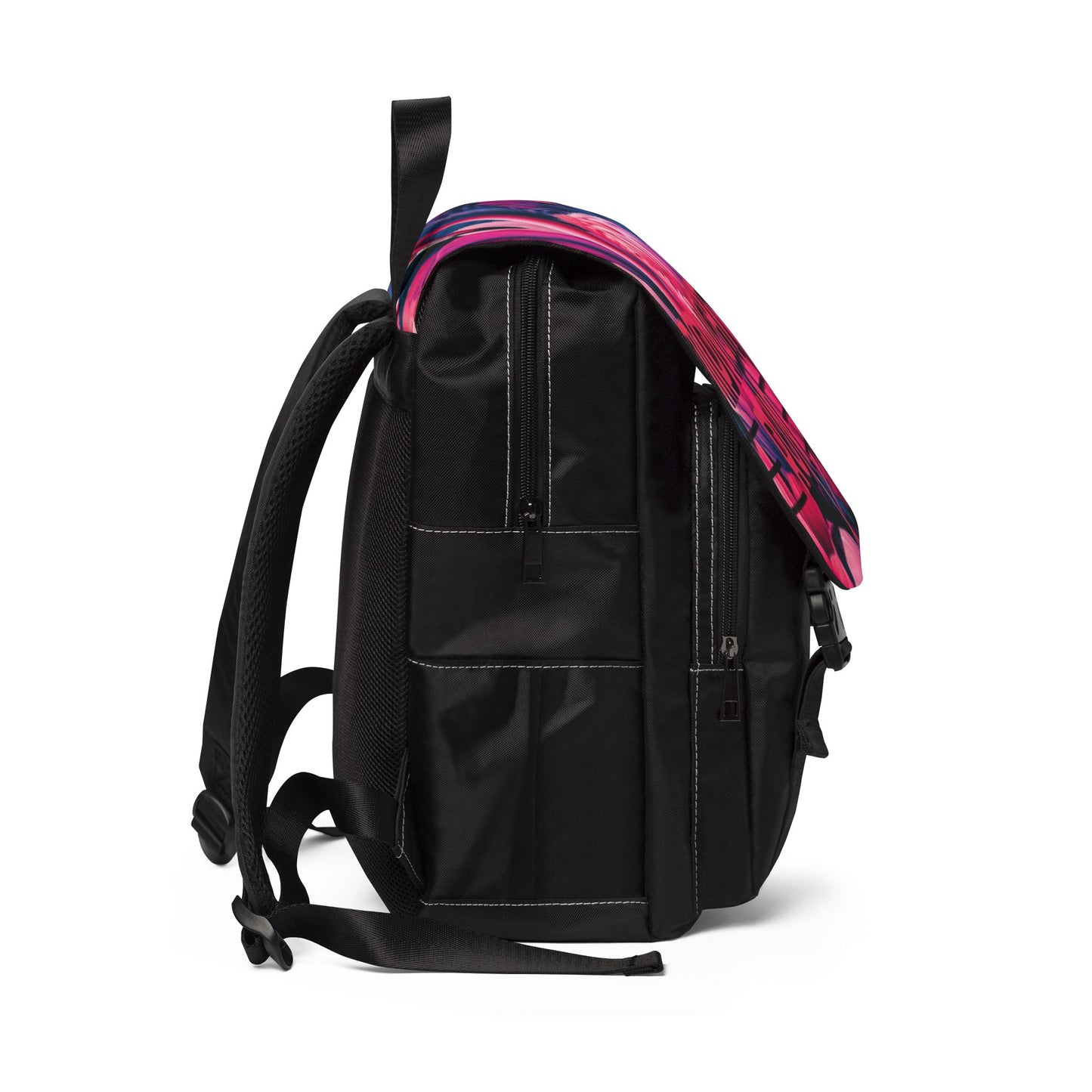Midnight Run Unisex Casual Shoulder Backpack - Stylish Floral Design for Everyday Adventures