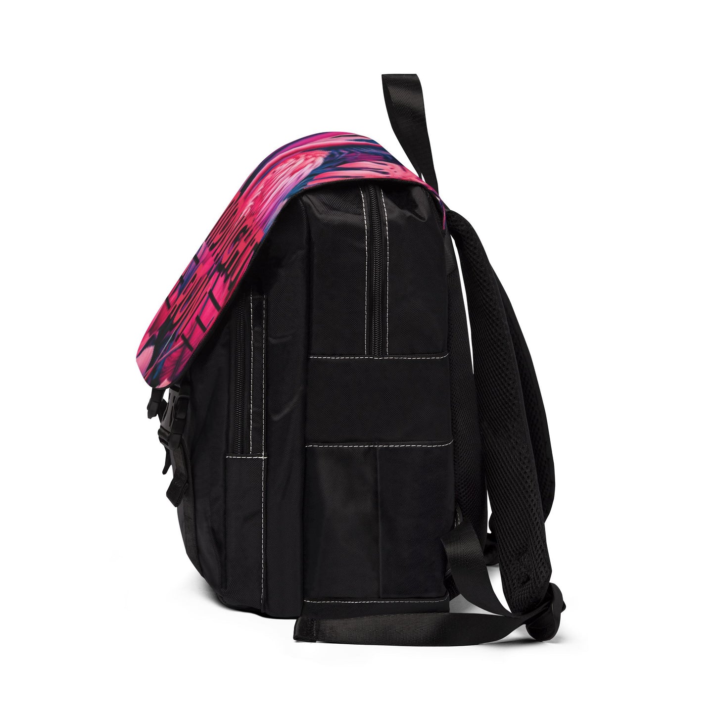 Midnight Run Unisex Casual Shoulder Backpack - Stylish Floral Design for Everyday Adventures