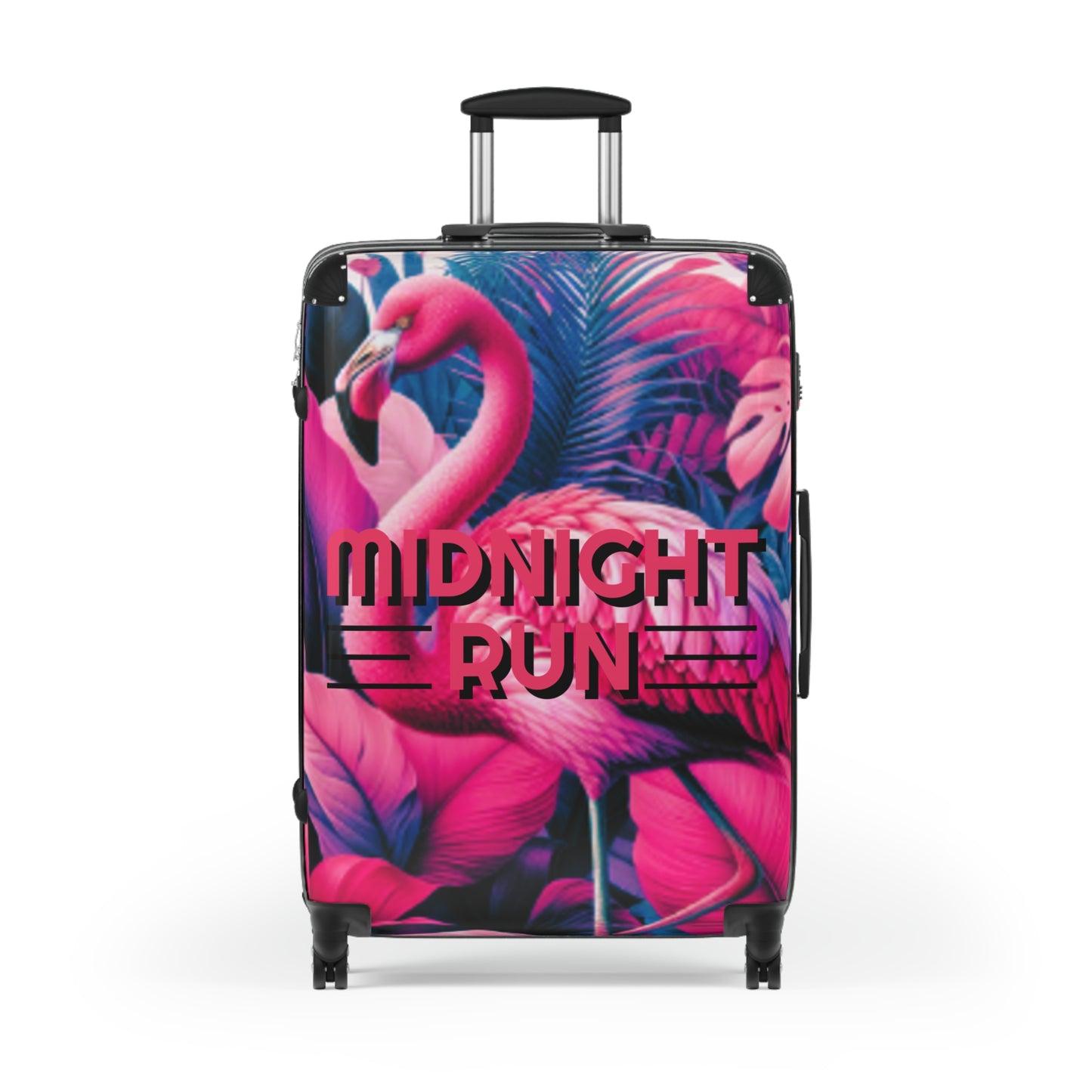 Midnight Run Flamingo Suitcase - Stylish Travel Luggage for Beach Lovers