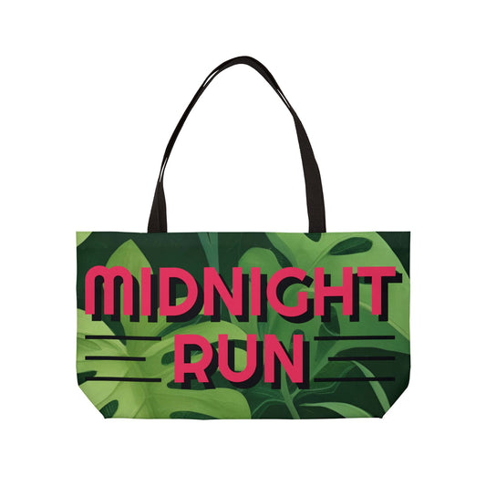Midnight Run Tropical Weekender Tote Bag - Perfect for Beach Trips & Getaways