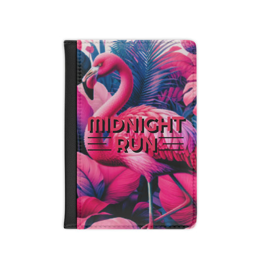 Tropical Flamingo Passport Cover - Midnight Run Design