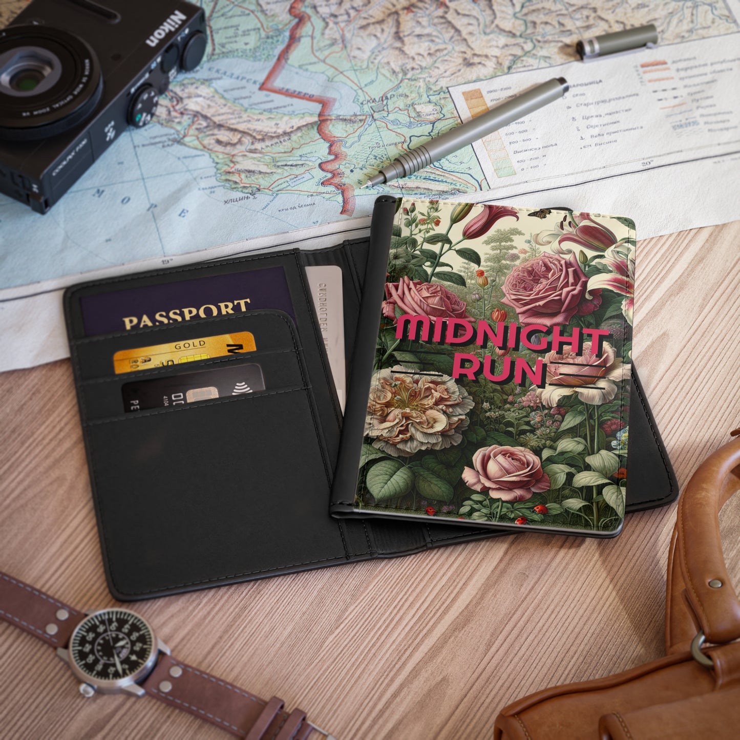 Midnight Run Floral (Passport Cover)