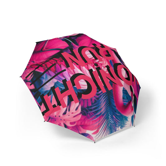 Tropical Print Semi-Automatic Foldable Umbrella - Stay Stylish in the Rain